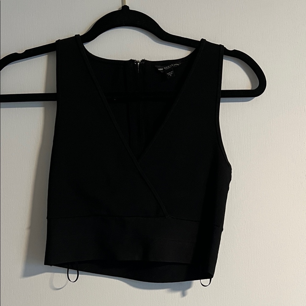 Guess Black V-Neck Tank Top